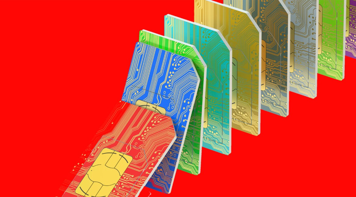 set of  SIM cards