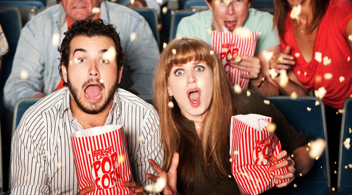 Scared People Tossing Popcorn