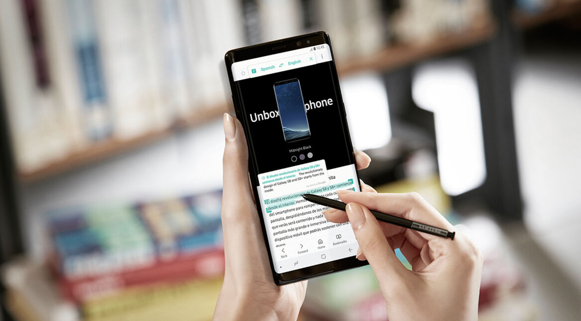 Das Galaxy Note 8 mit S Pen.