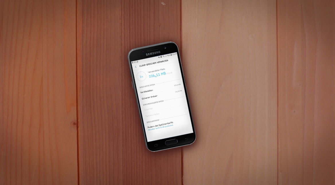 Samsung Cloud App auf einem Samsung-Gerät