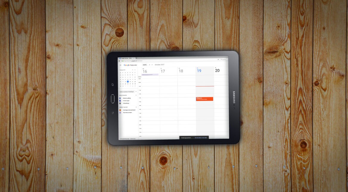 Samsung Galaxy Tab S2 mit Google Kalender