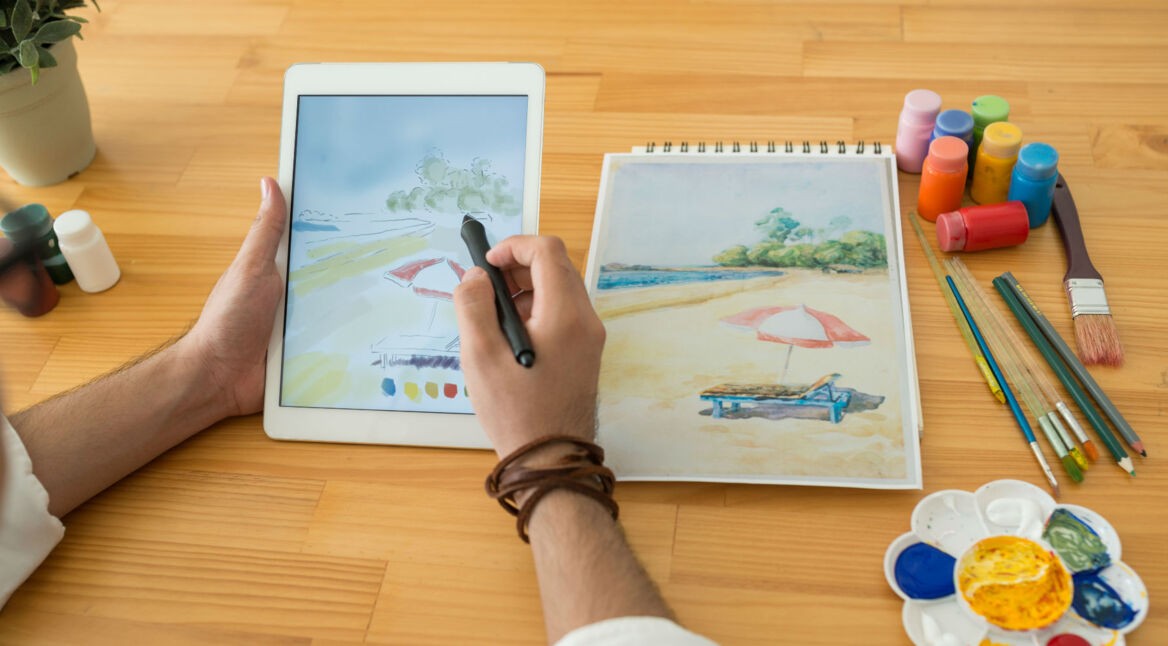 Am Tablet malen