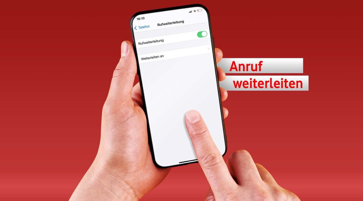 Screenshot der Funktion "Rufweiterleitung" am iPhone.