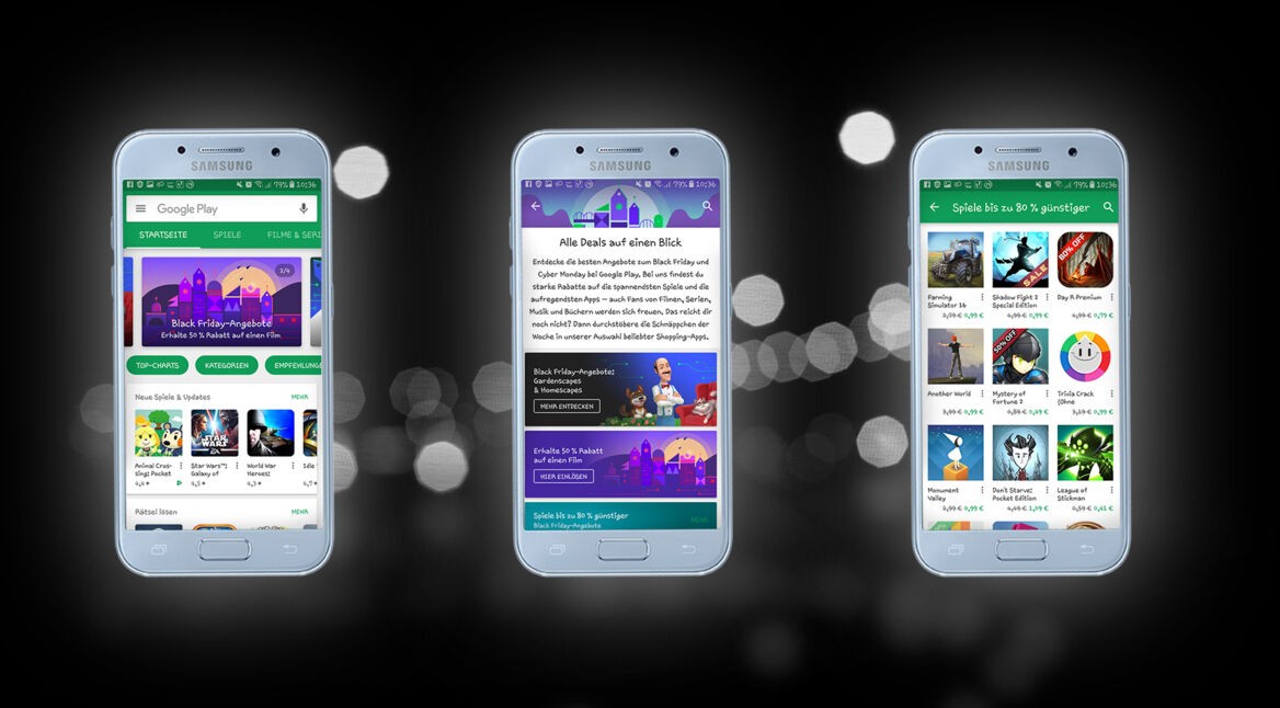 Black Friday-Angebote im Play Store als Screenshots