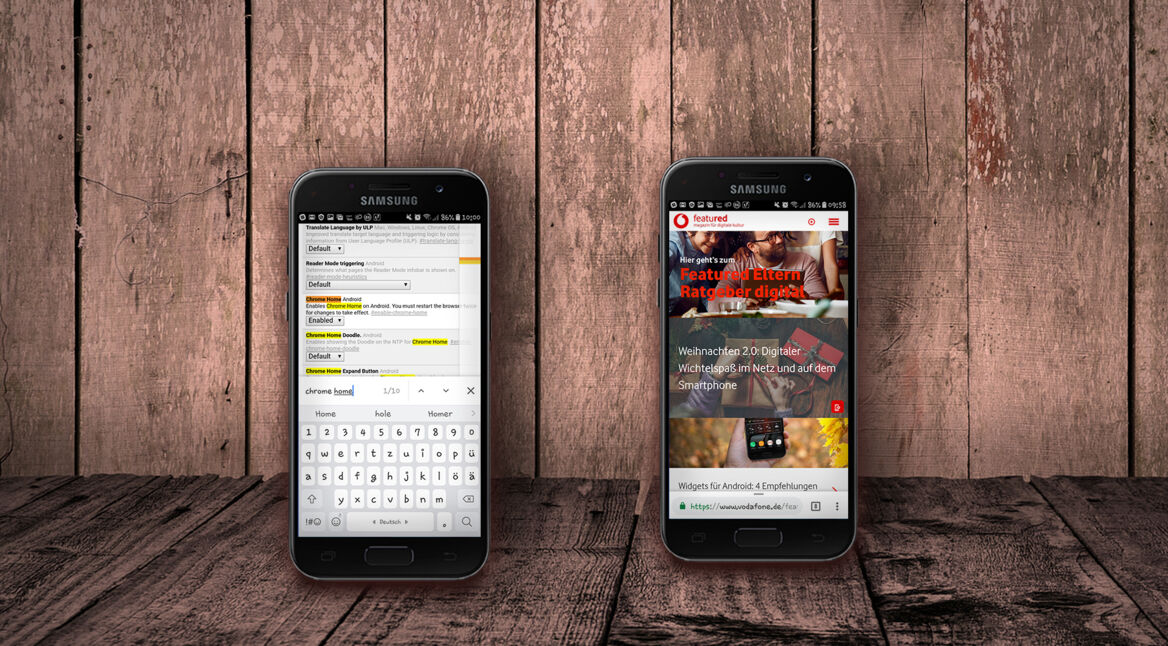 Screenshots von Google Chrome unter Android