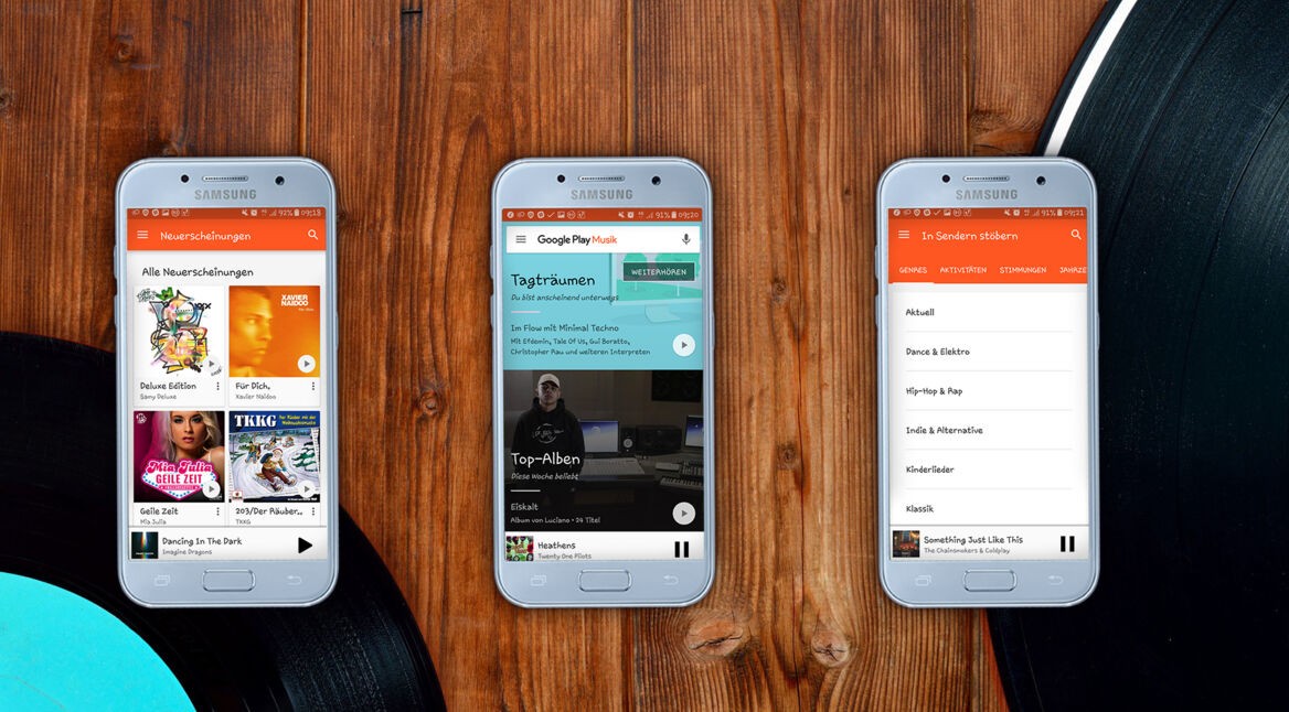 Google Play Music auf einem Smartphone.
