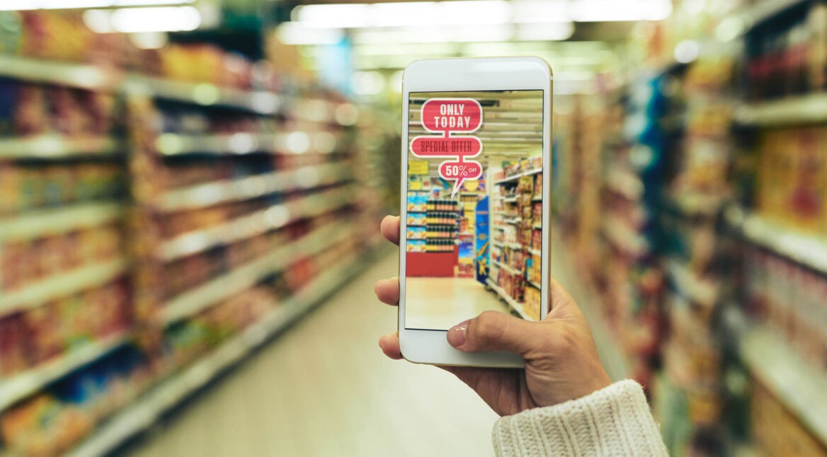 Rabatte im Laden werden mit AR-Overlays angezeigt