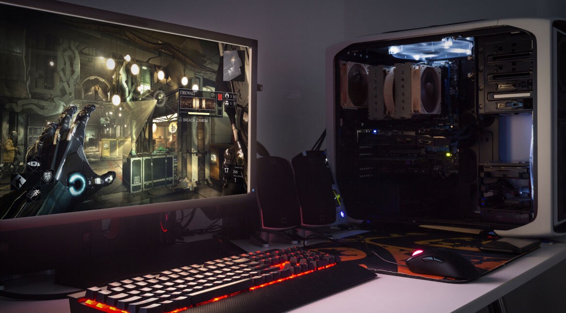 Gamer-PC auf dem Deus Ex läuft