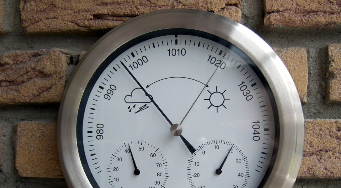 Eine herkömmliche Wetterstation