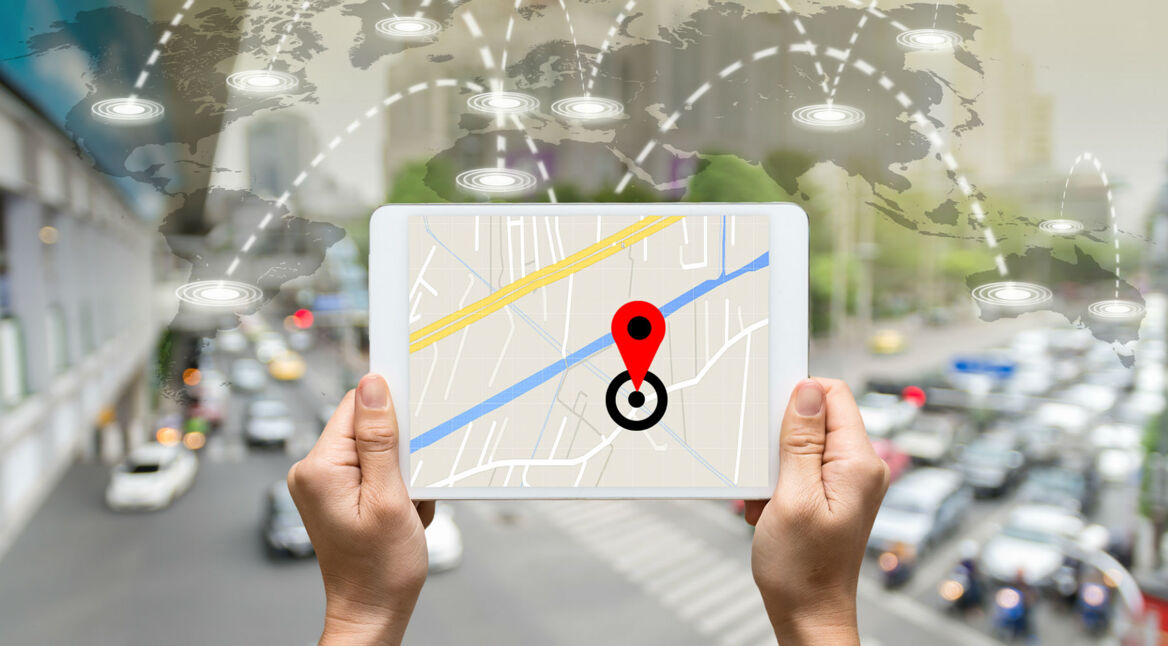 Tablet mit Google Maps