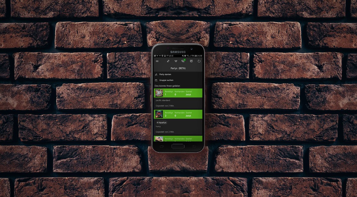 Screenshot der Xbox-Beta-App unter Android