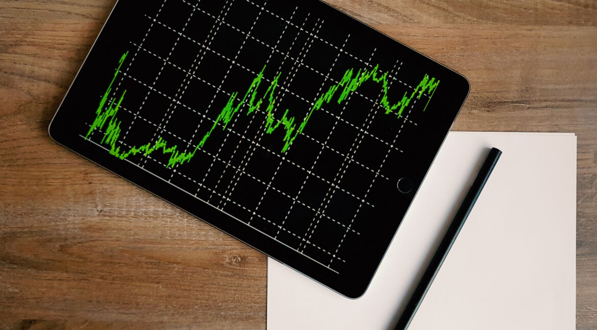 iPad mit einer Wellenform