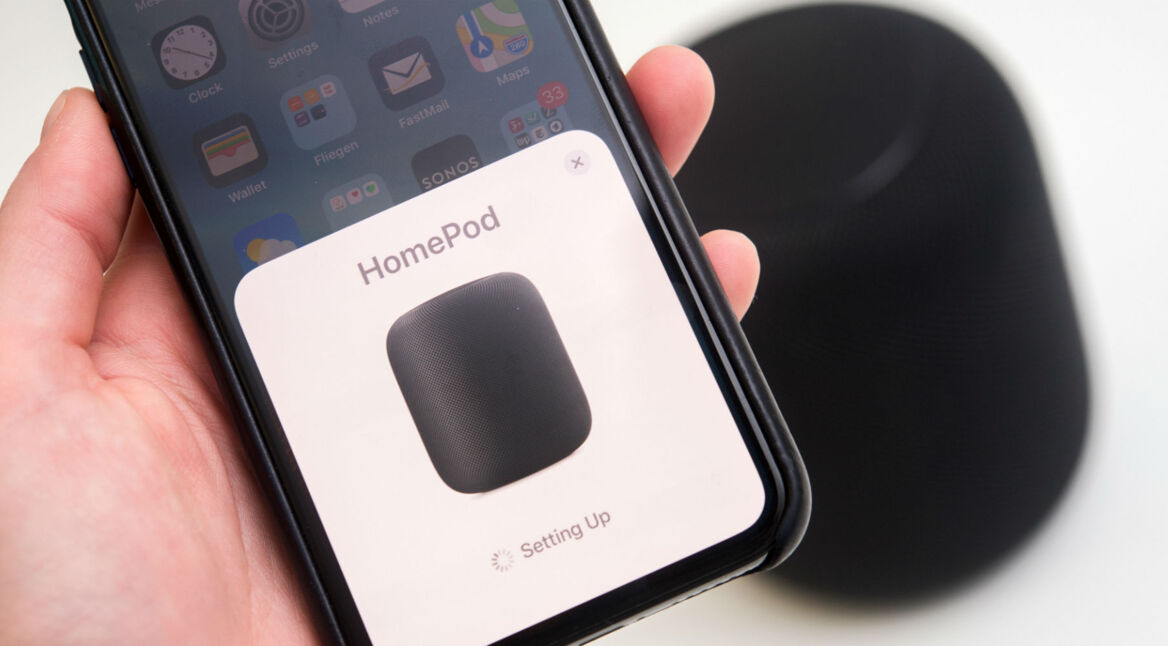Den HomePod über das iPhone einrichten