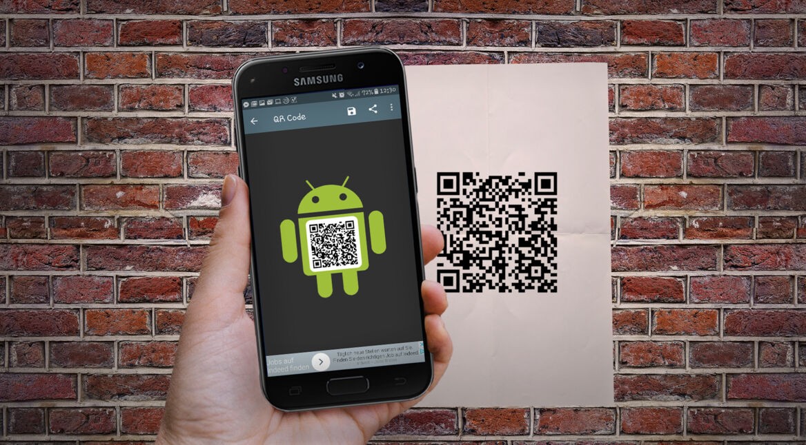 Screenshot der QR Code Generator-App unter Android