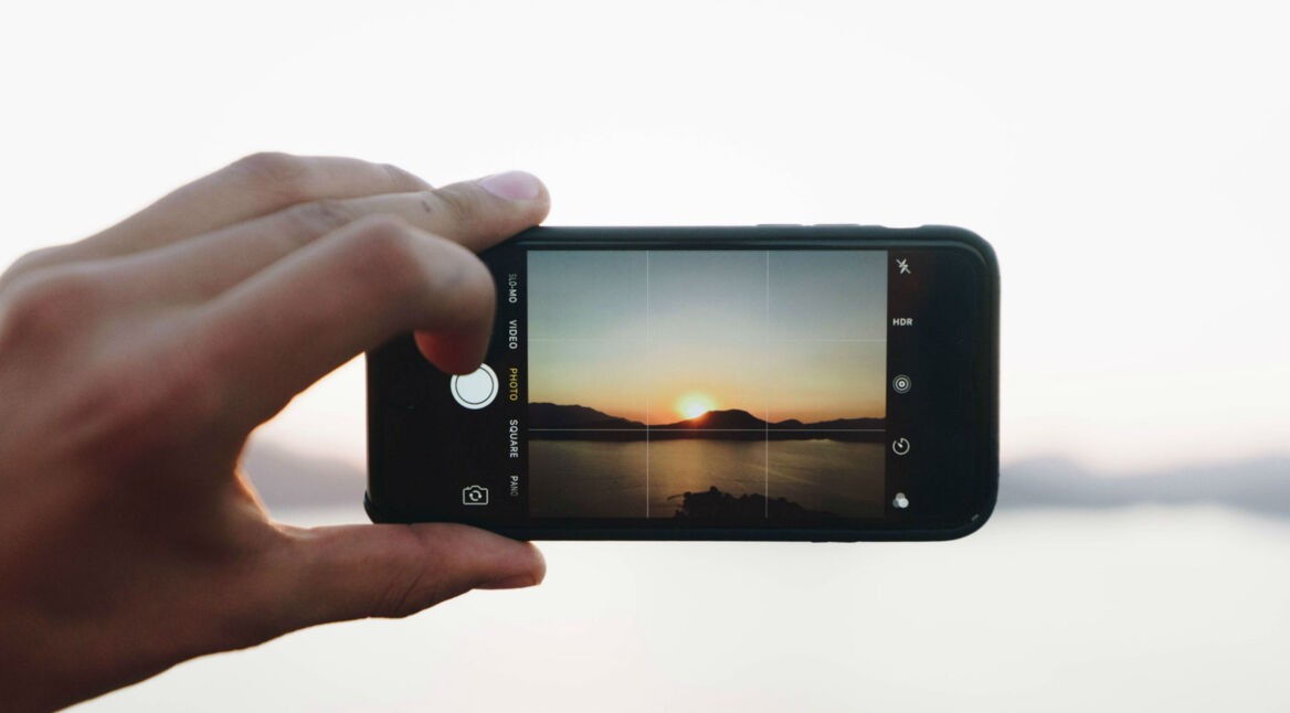 Vorschaubild mit Raster über die iPhone-Kamera.