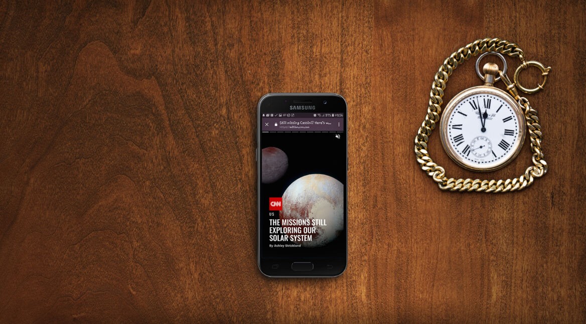 Screenshot der CNN-AMP-Seite auf einem Smartphone