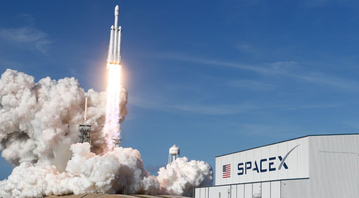 Die Falcon-Heavy-Rakete.