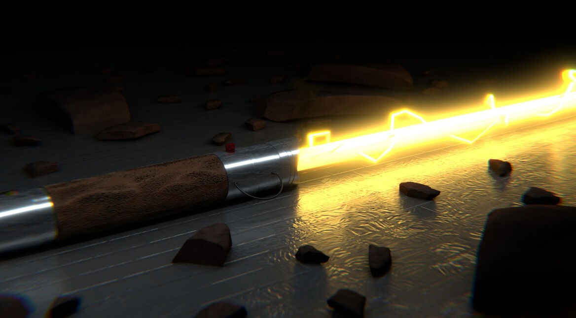 Ein stilisiertes Lichtschwert