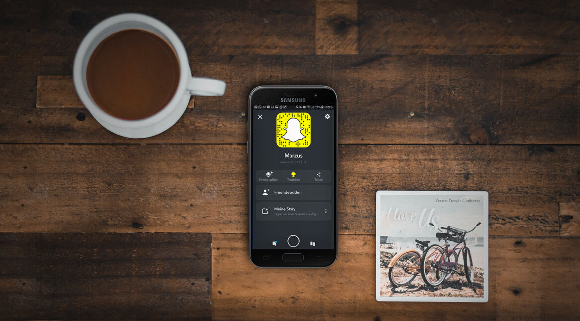 Screenshot der Snapchat-App