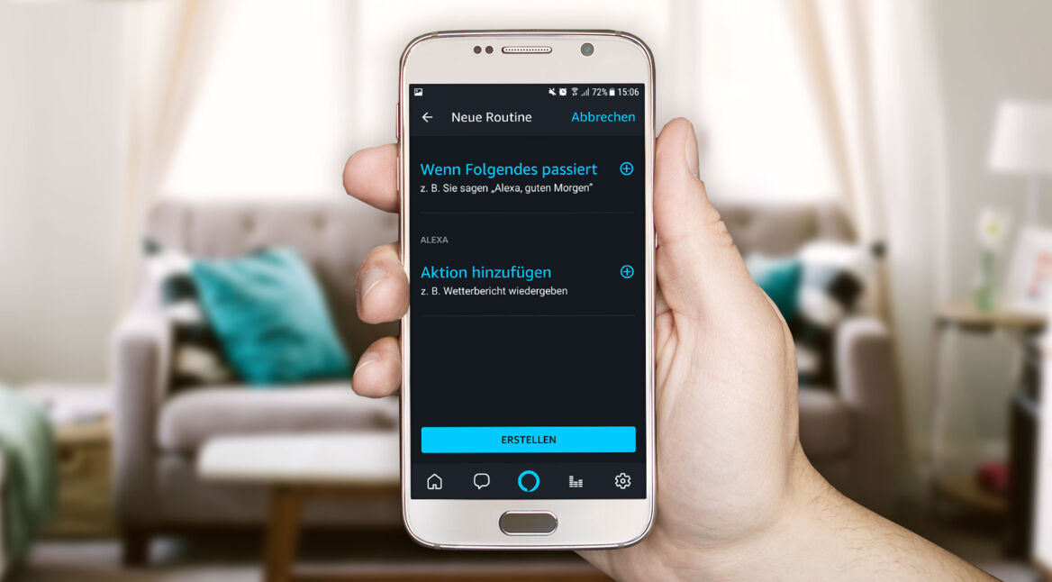 Amazon Alexa-App auf Smartphone.