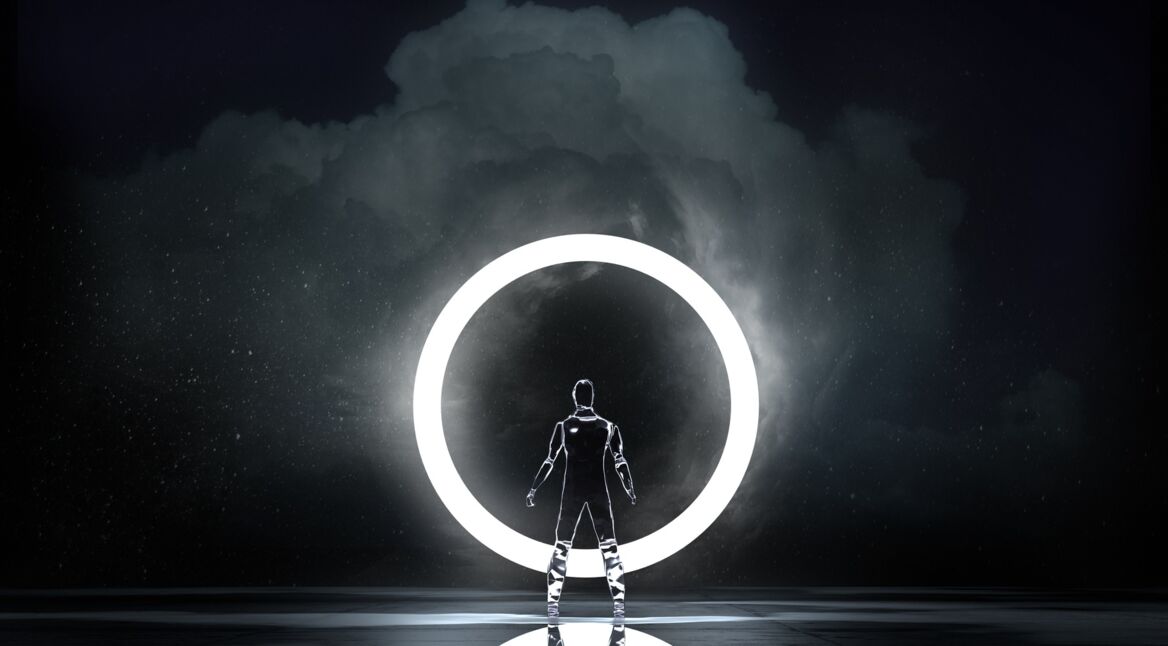 Mensch durch KI als Hologramm dargestellt