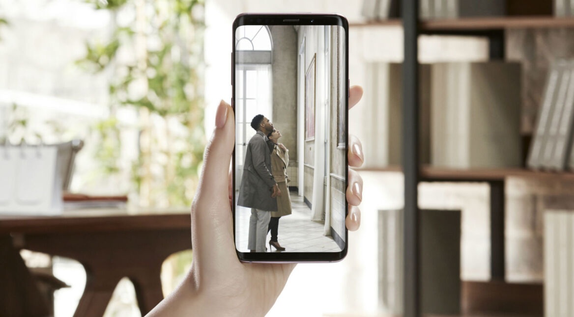 Samsung Galaxy S9+ dreht Video.