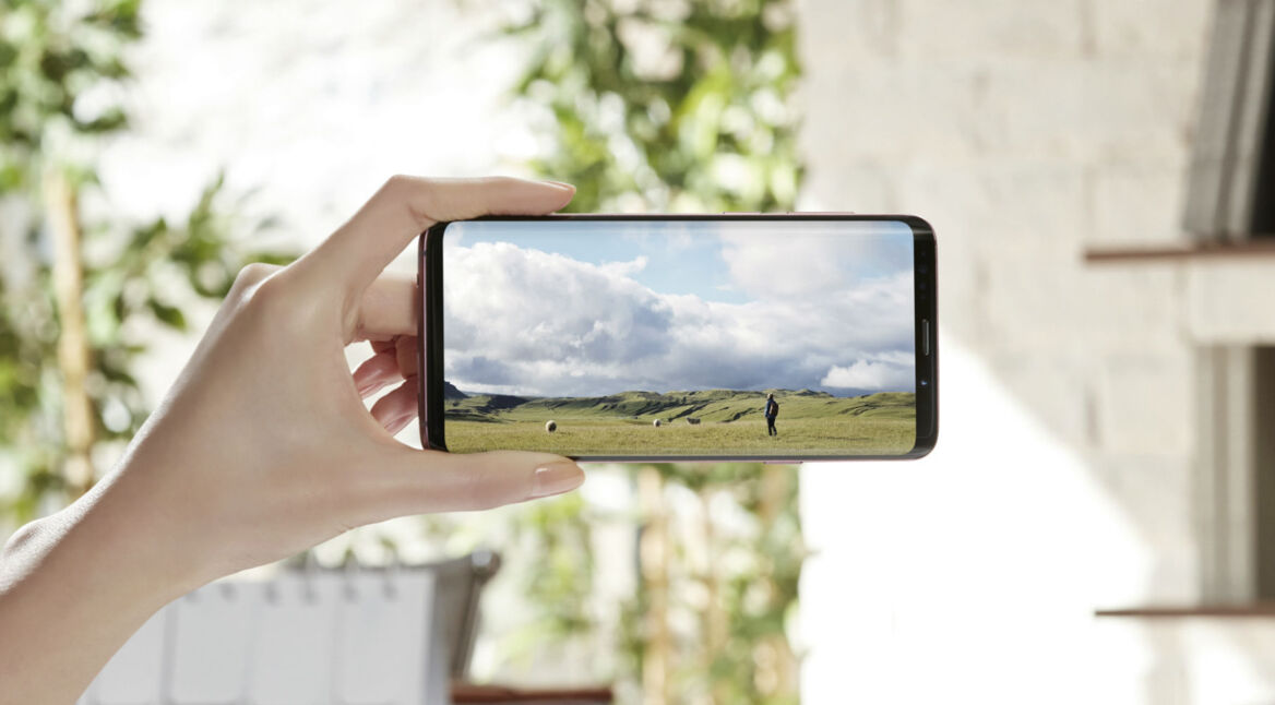 Infinity-Display des neuen Samsung Galaxy S9 Plus.