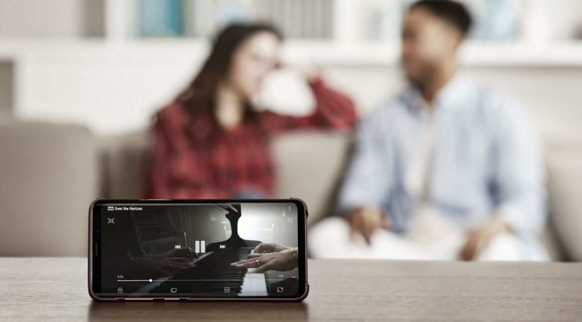 Samsung Galaxy S9 spielt Video ab.