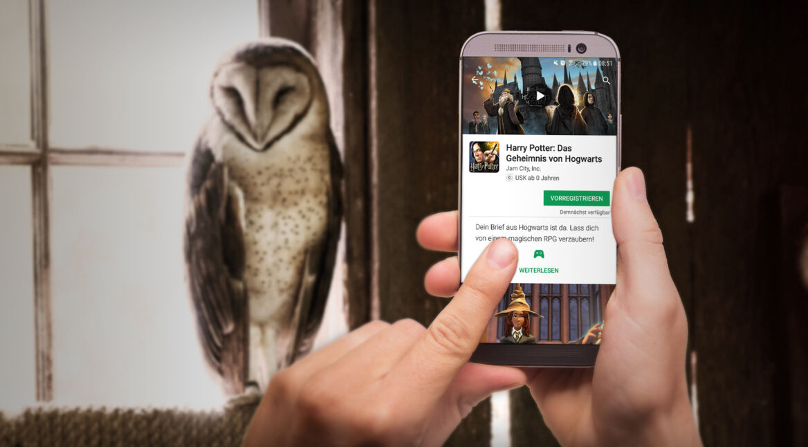 Screenshot von Harry Potter: Hogwarts Mystery im Google Play Store.