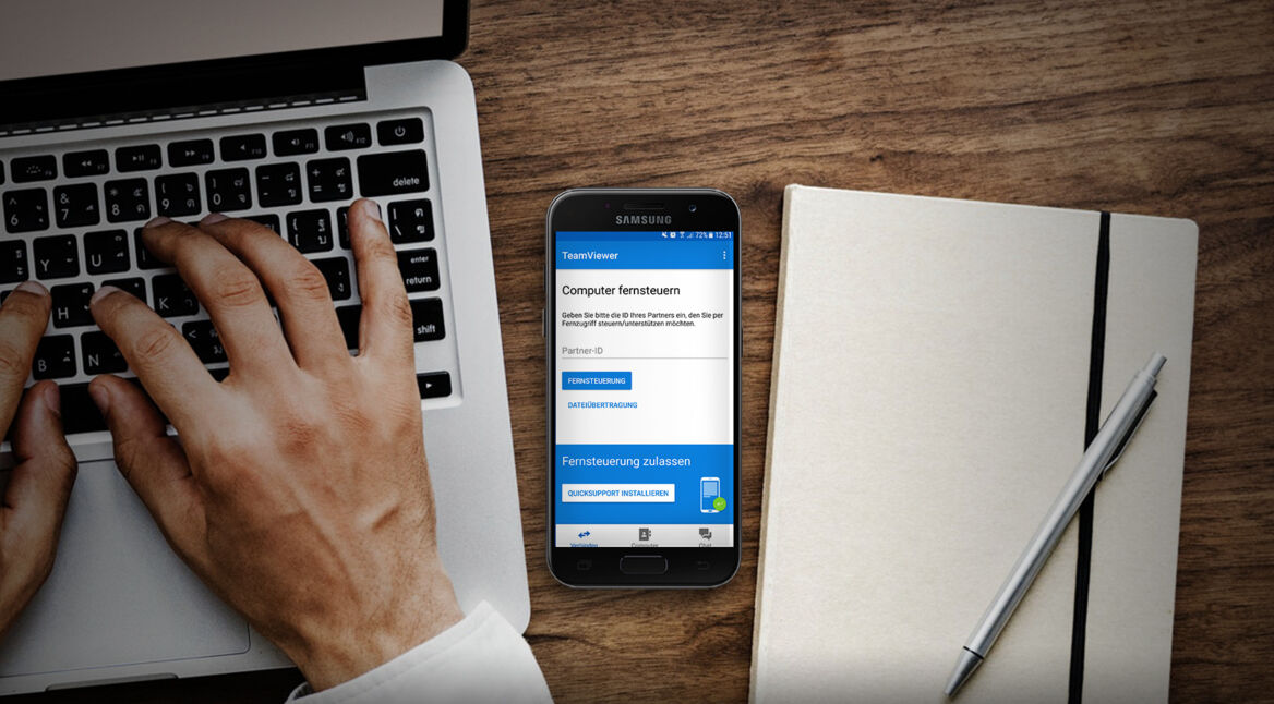 TeamViewer-App auf Smartphone