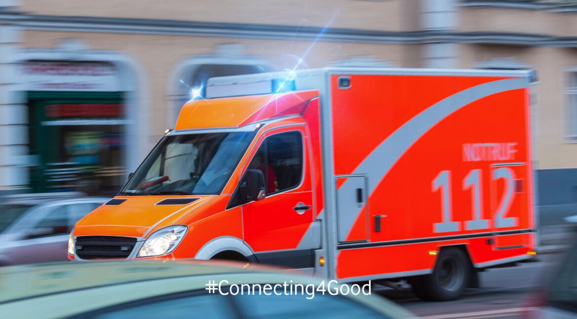 speeding german ambulance