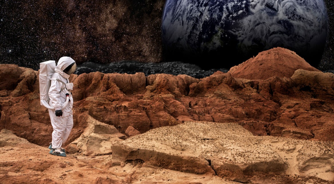 Ein Kolonialist besiedelt den Mars