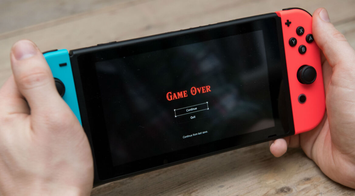 Game Over auf der Nintendo Switch.