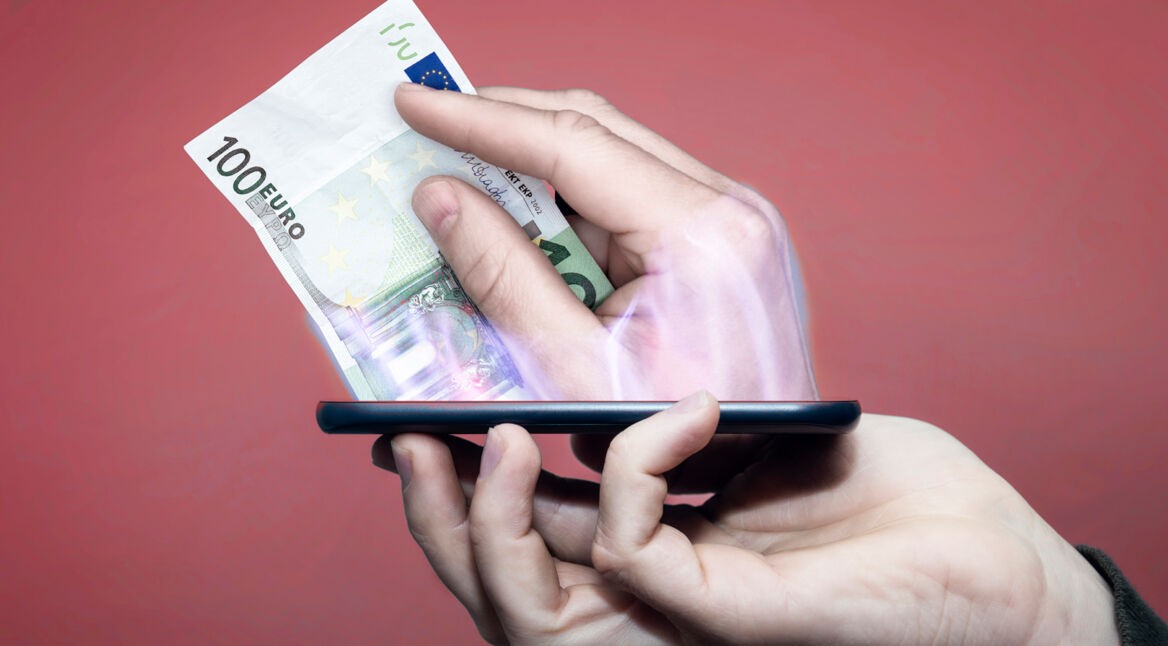 pay with smart phone concept