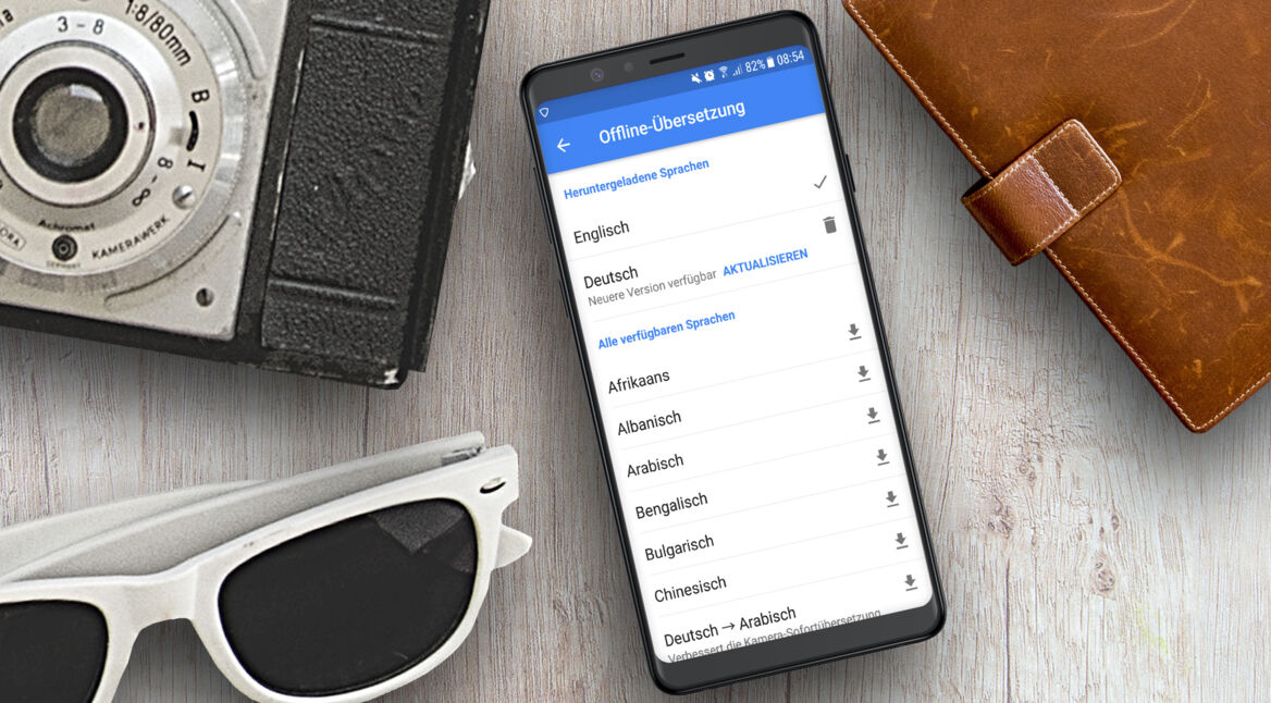 Der Google Übersetzer auf dem Smartphone.