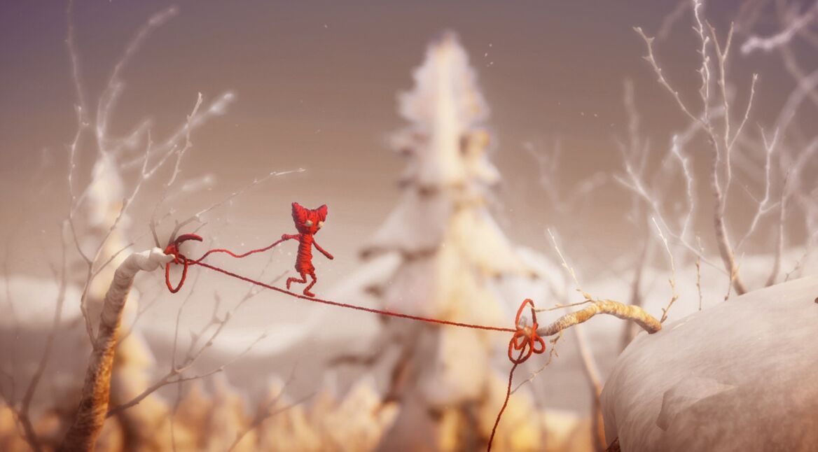 Das Yarny bahnt sich seinen Weg von Ast zu Ast