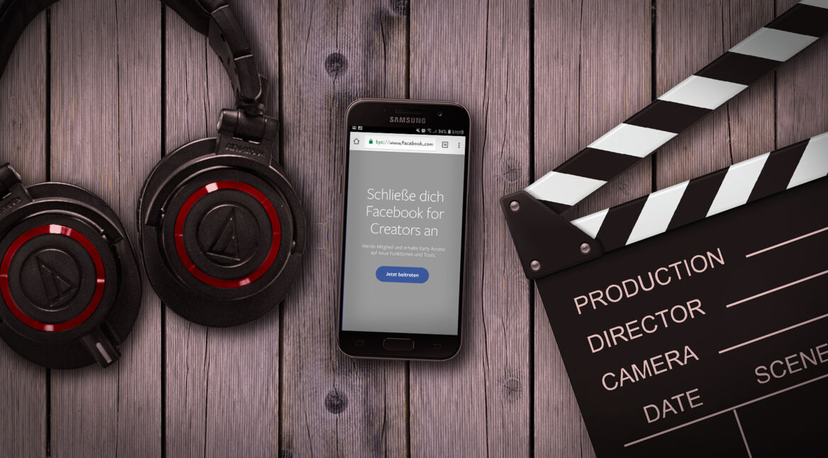 Screenshot der Facebook Creators-Seite