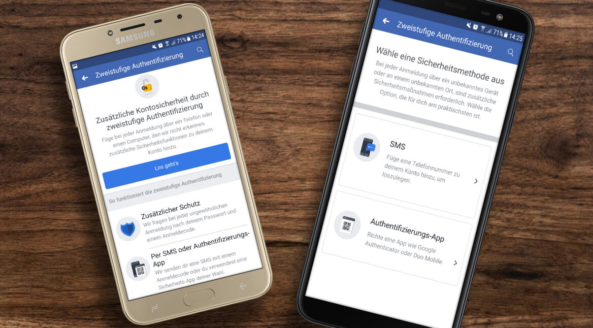 Die zweistufige Authentifizierung in Facebook einrichten.