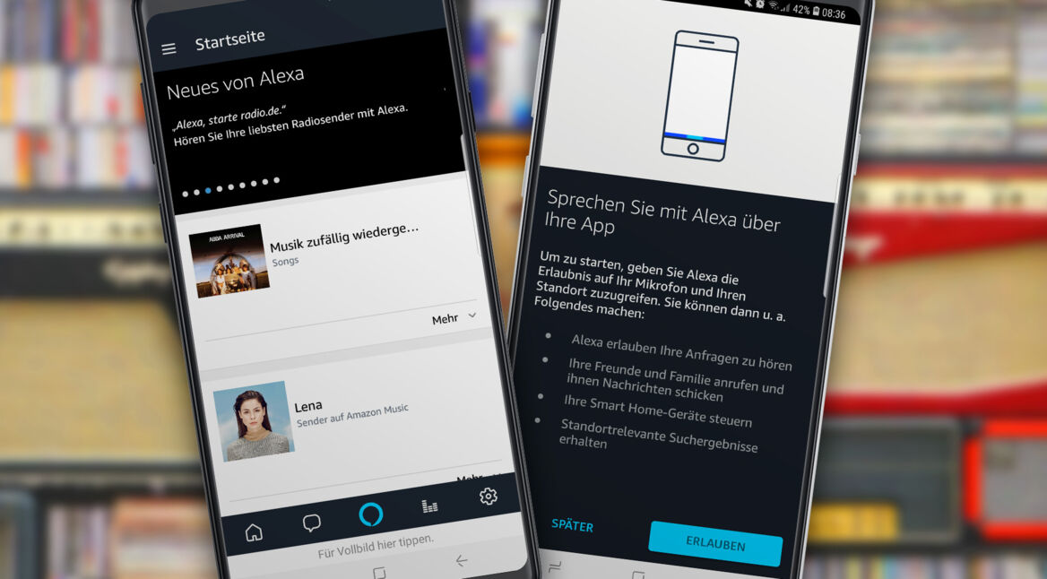 Amazon Alexa-App auf Samsung-Smartphones.