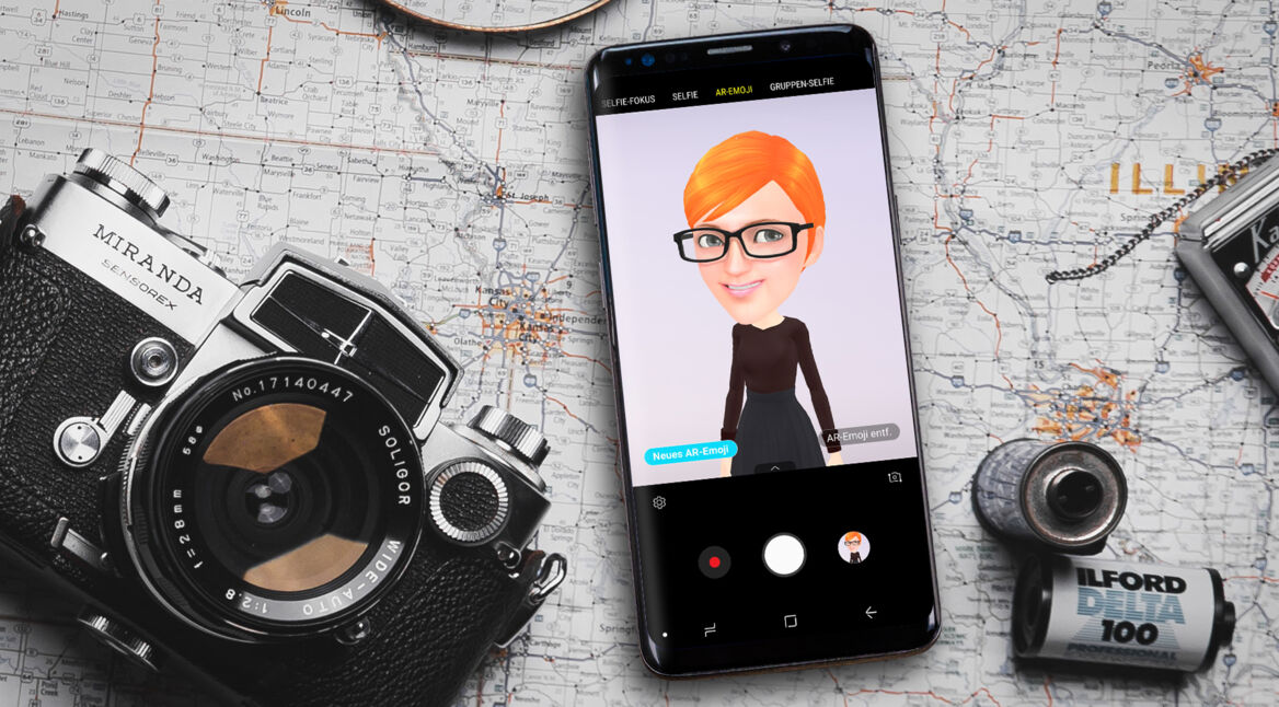 AR-Emojis auf dem Samsung Galaxy S9+.