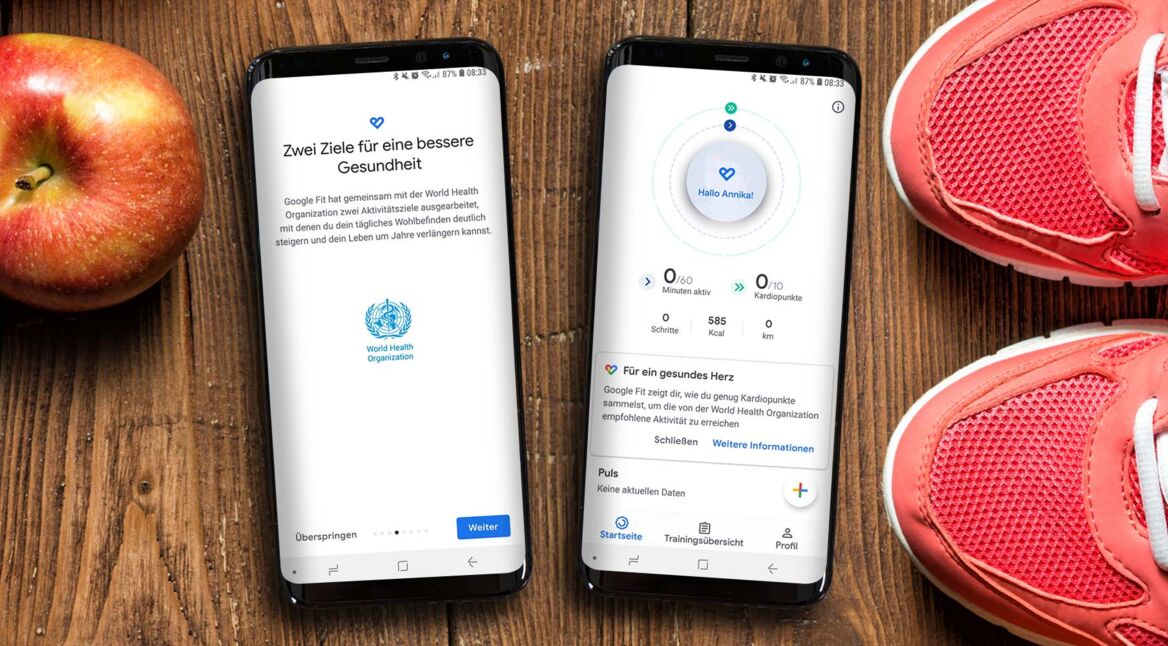 Die neue Google Fit-App.