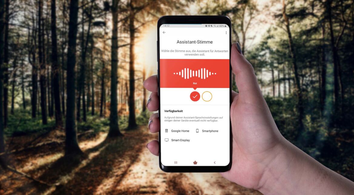 Am Samsung Galaxy S9+ eine neue Google-Assistant-Stimme einstellen.