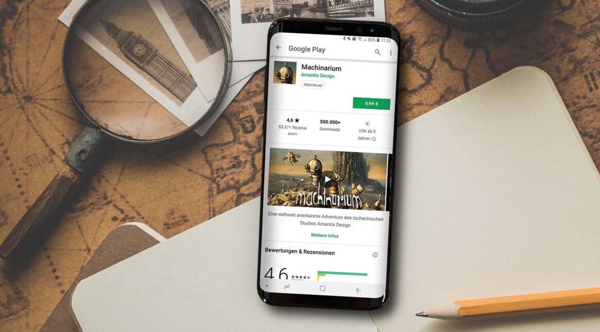 Machinarium als kostenpflichtige App im Google Play Store.