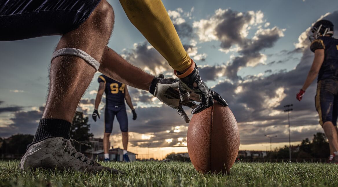Spieler auf dem Football-Feld