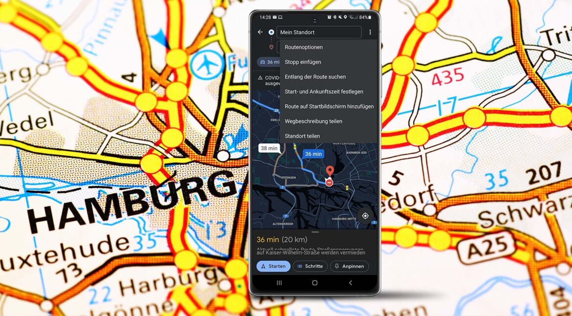 Standortteilung in Google Maps