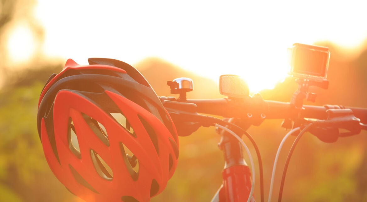 Die Actioncam auf dem Fahrradlenker.