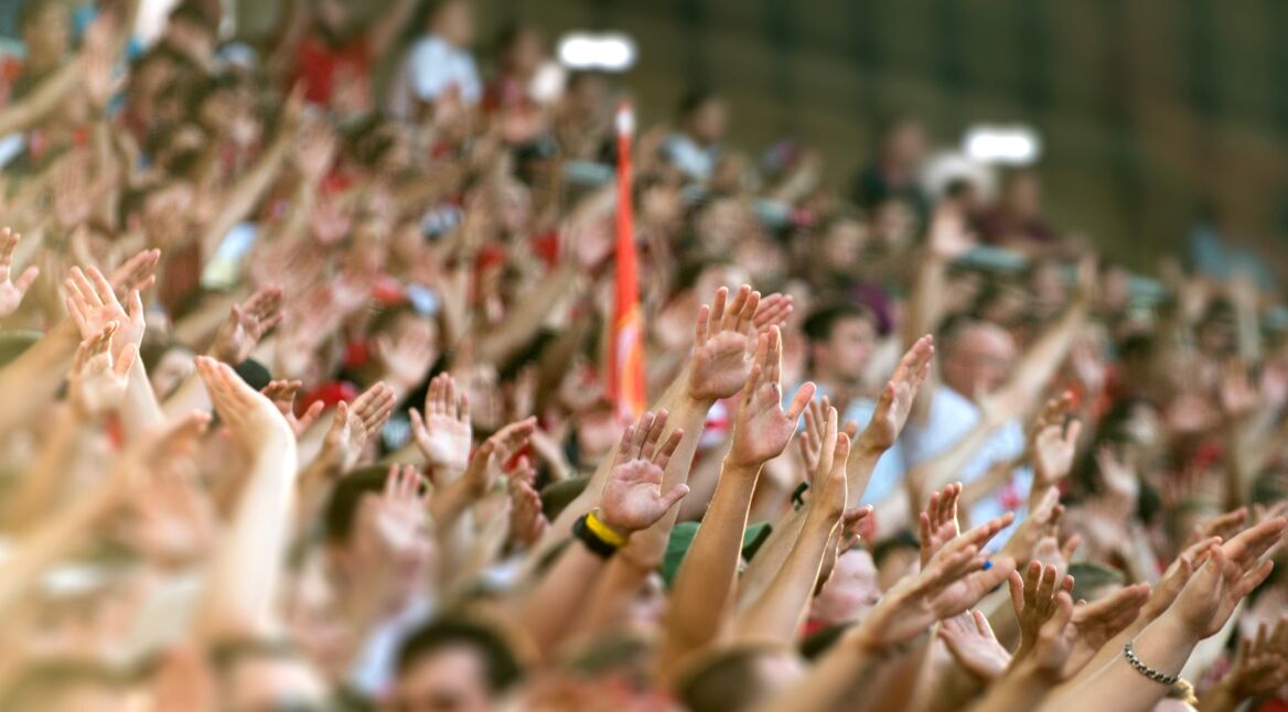 Fußballfans im Stadion