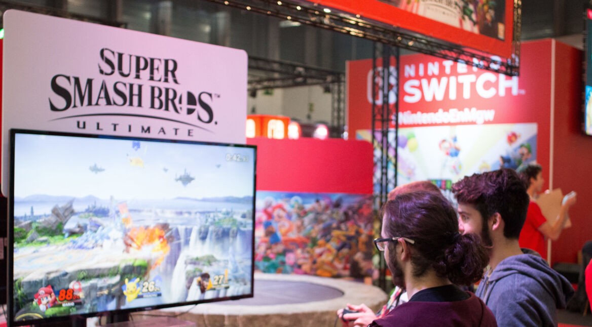 Super Smash Bros. Ultimate-Stand auf Messe