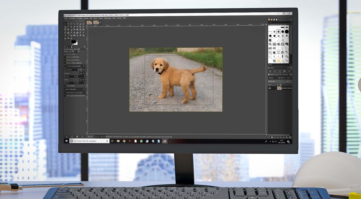 Gimp Bild zuschneiden