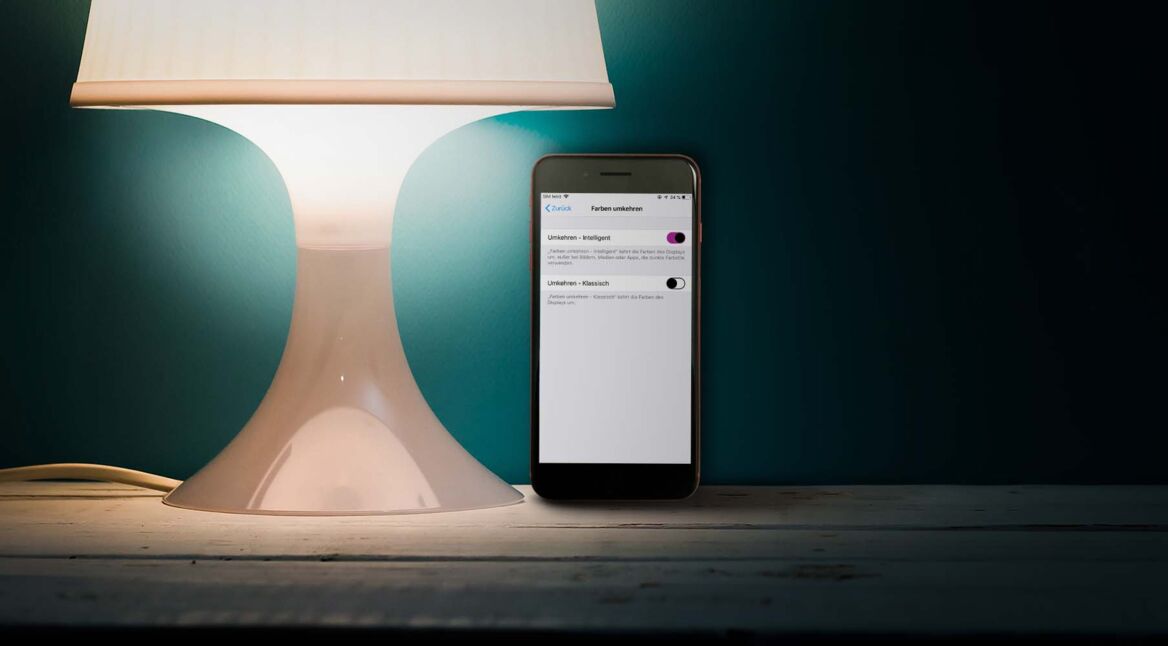 Smart Invert am iPhone unter iOS 12 aktivieren.